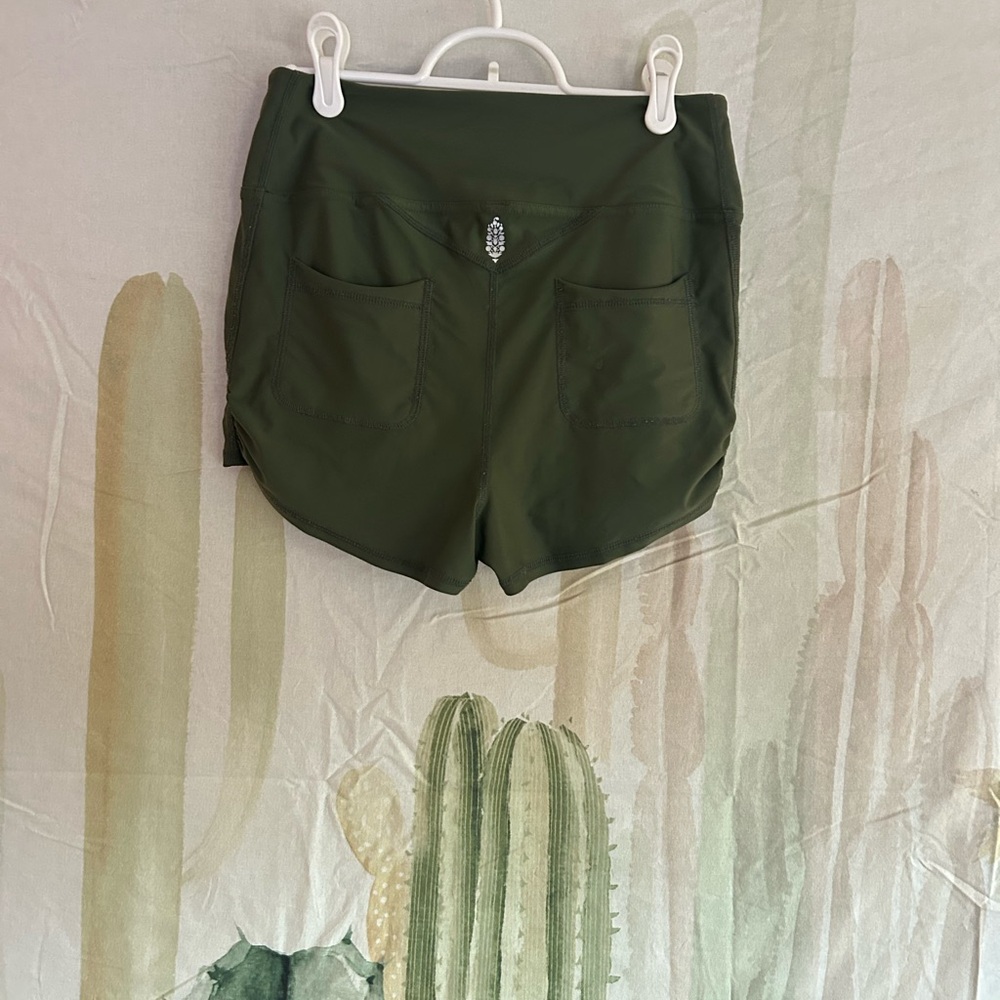 Free People Dark Green Athletic Shorts